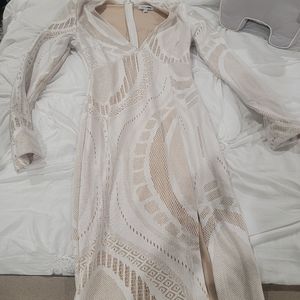 Fashion Nova White Cream Lace Dress
